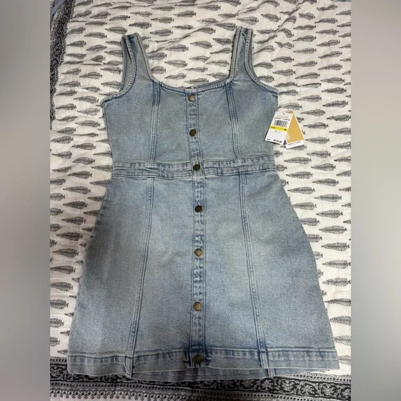 Michael kors Mini Denim front Button-Down Dress - Picture 4 of 7